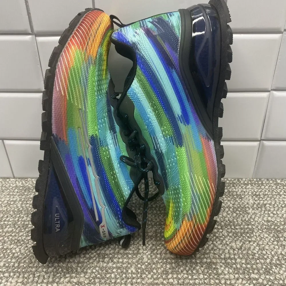 Kricely Trail Shoes Men's EU 40‎ US 7 Hiking X-Grip Ultra Running Rainbow S4